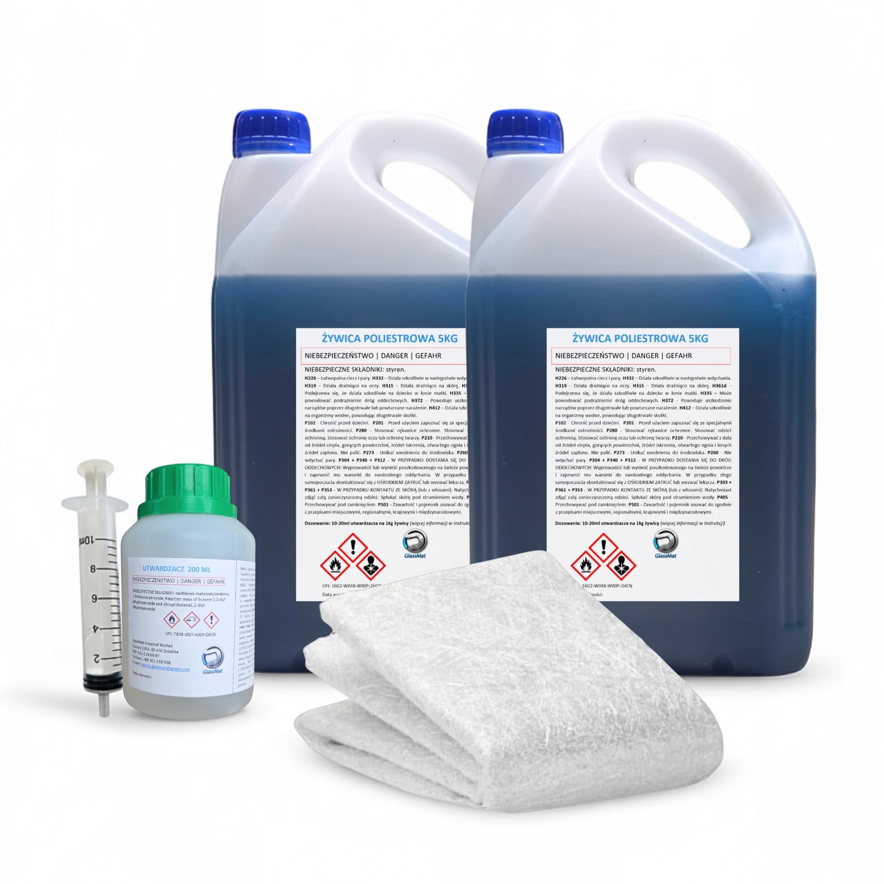 Zestaw 10kg żywicy i 10m2 maty szklanej 450 g/m²